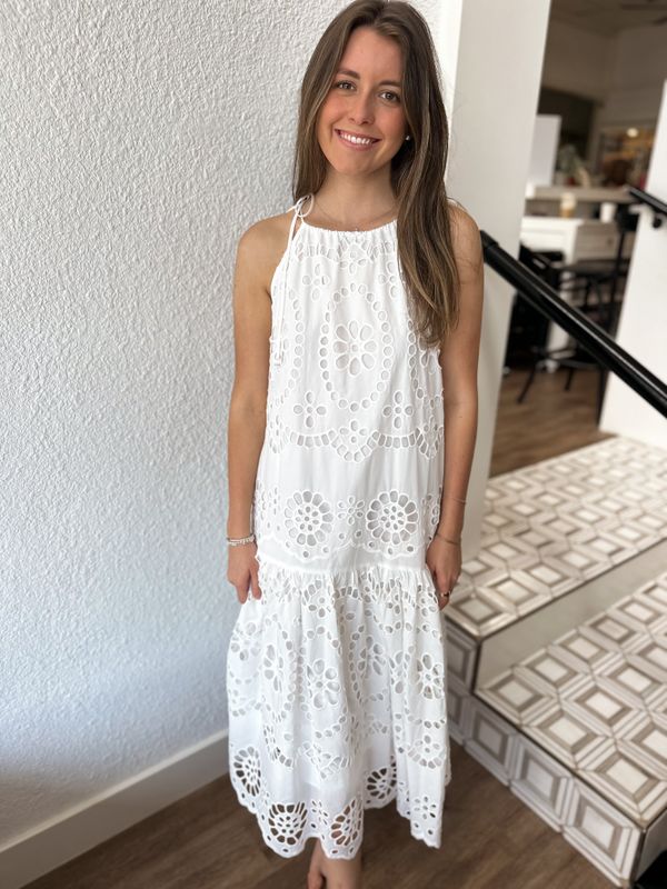 Celeste Eyelet Midi Dress
