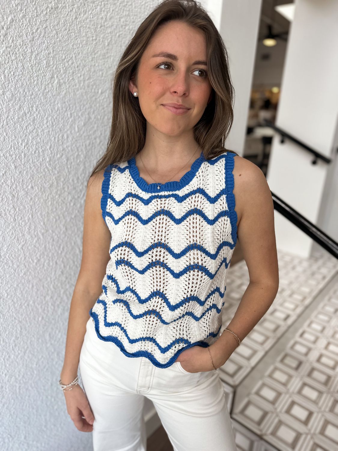 Tidal Waves Knit Tank