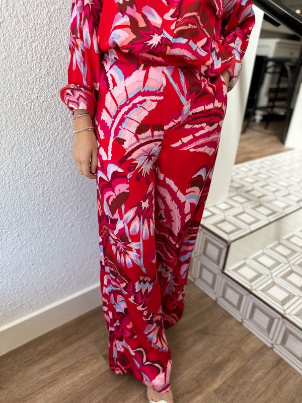 Sunset Palms Wide Leg Pants