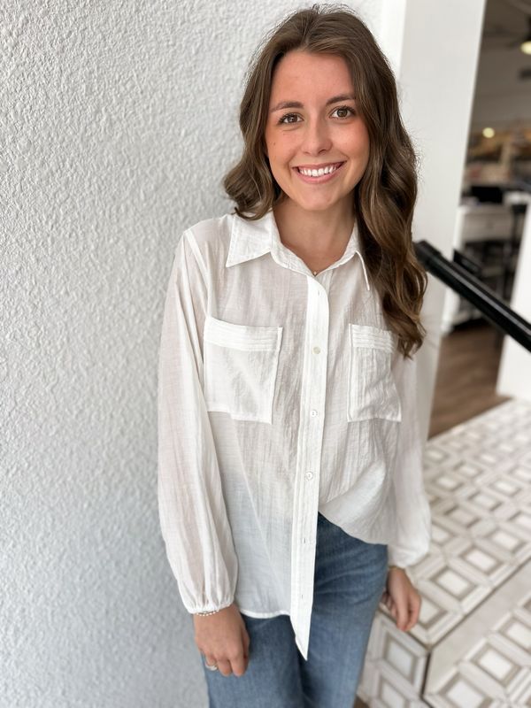 Alabaster Button Down