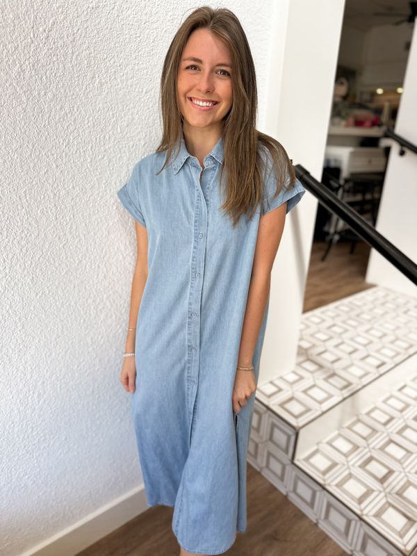 Chambray Energize Shirt Dress
