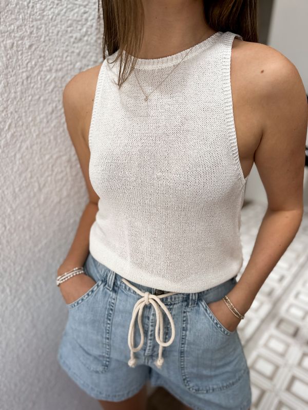 White Sterling Sweater Tank