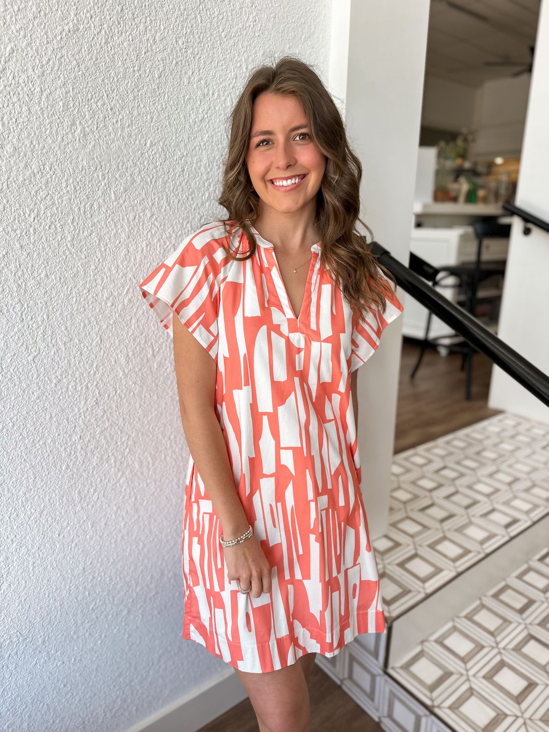 Coral Palma Dress