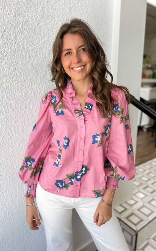 Pink Larkspur Top