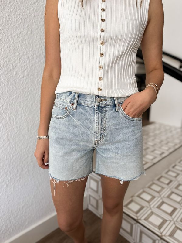 Crossroads Mid Rise Shorts in Reverie Vintage