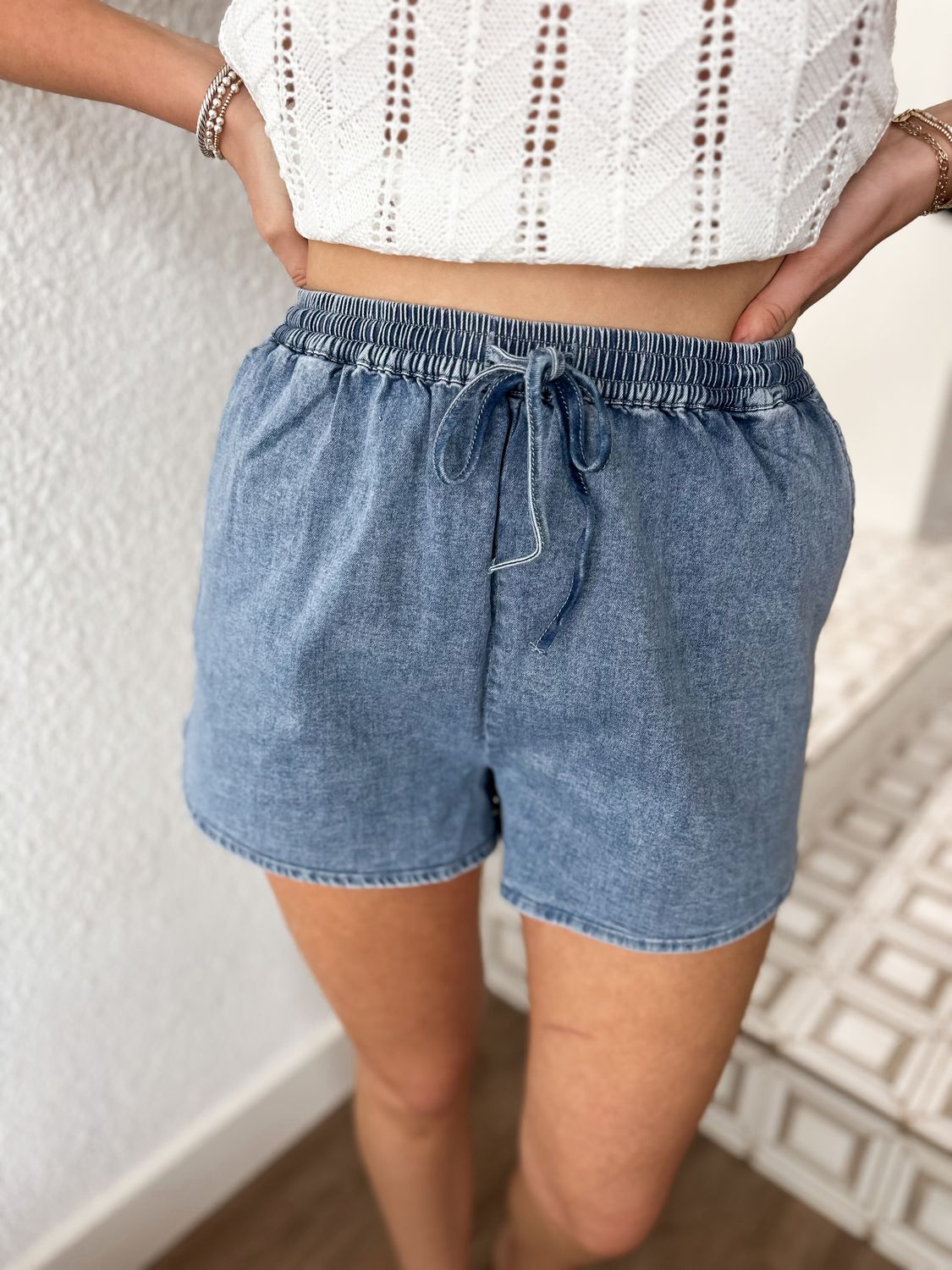 Long Vacay Denim Shorts
