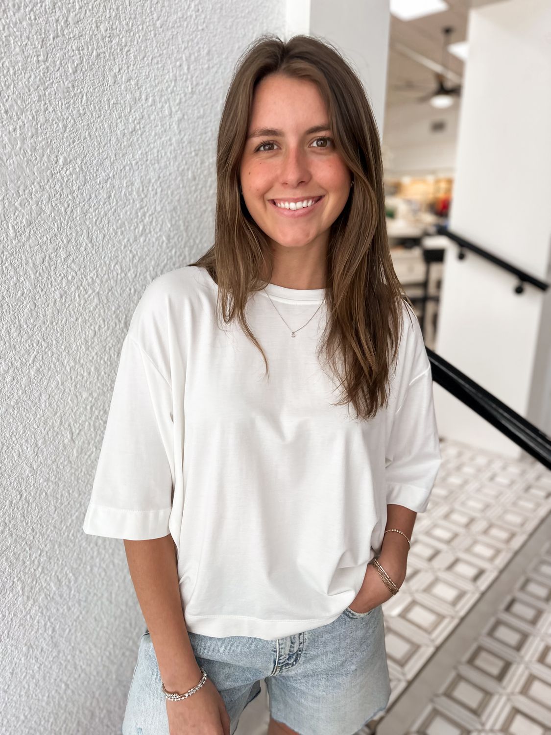 Tilted Hem Top