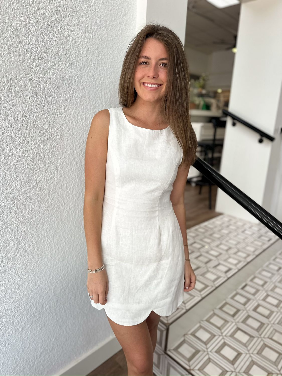 Sloane Scallop Mini Dress