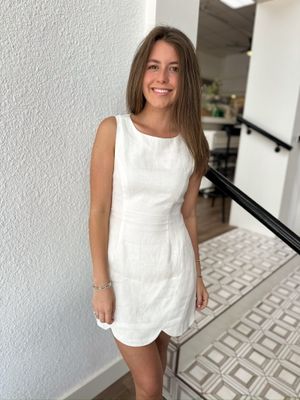 Sloane Scallop Mini Dress