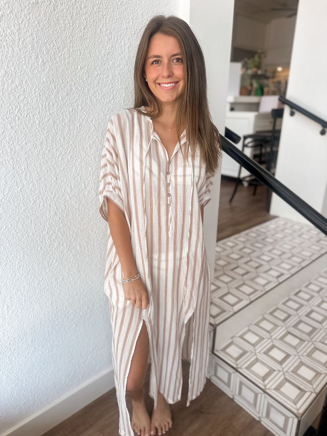 Seabound Stripe Kaftan