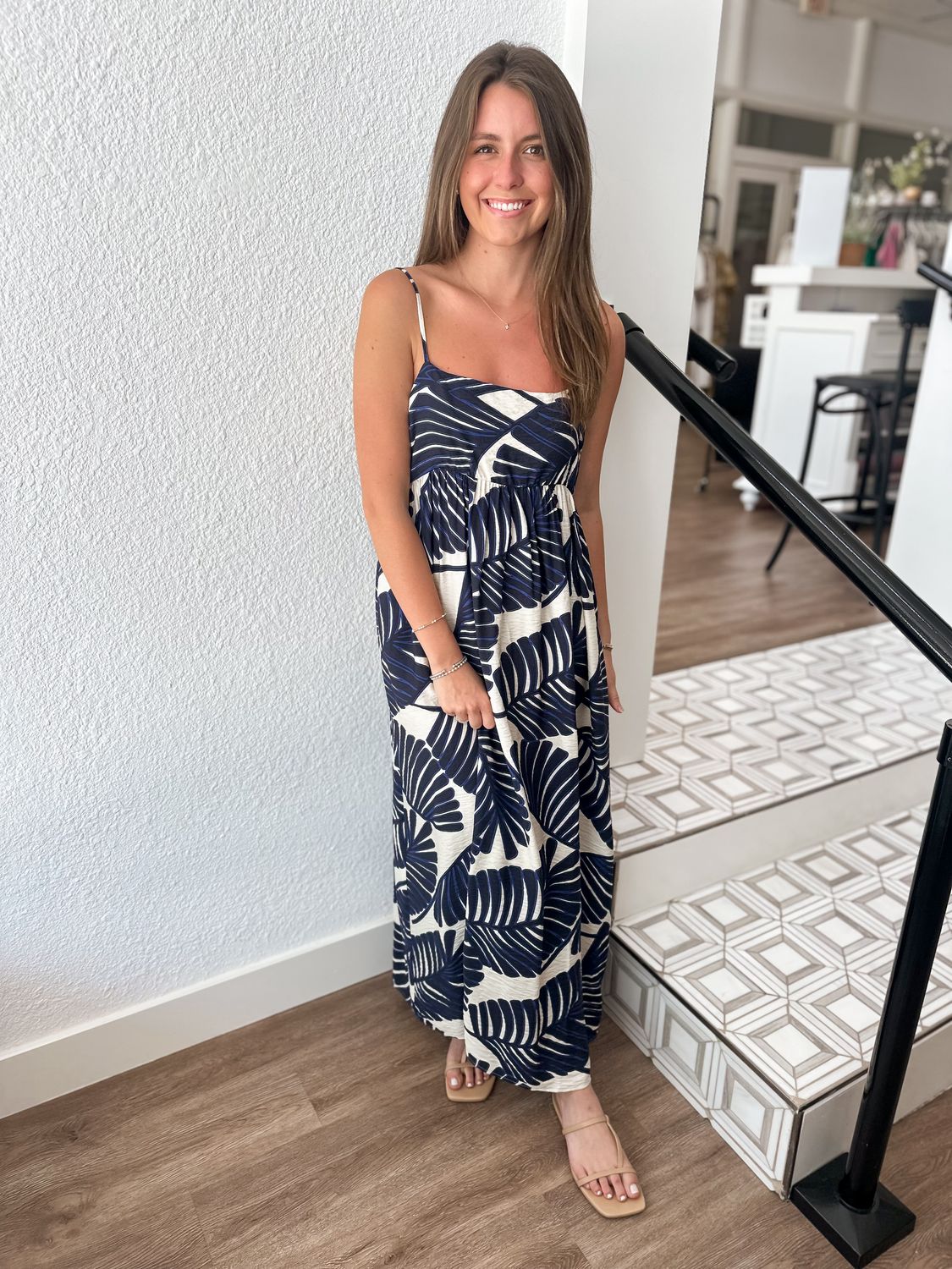 Indigo Canopy Maxi Dress