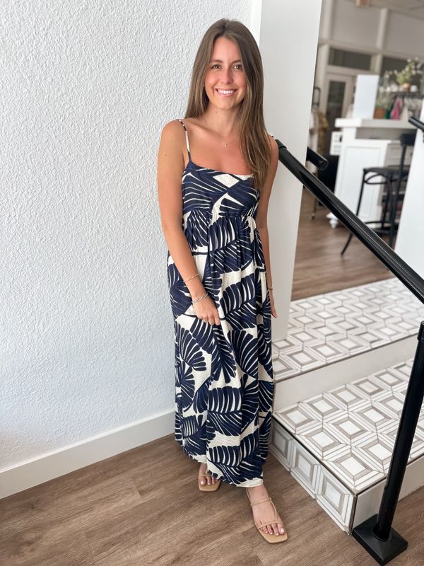 Indigo Canopy Maxi Dress