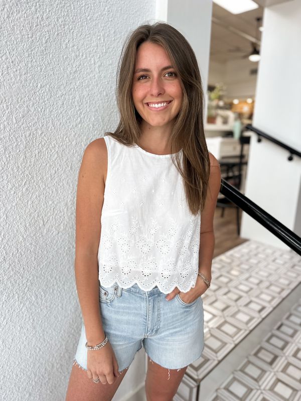 Ella Eyelet Top