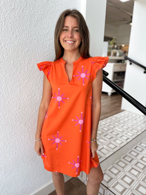 Saffron Starburst Mini Dress