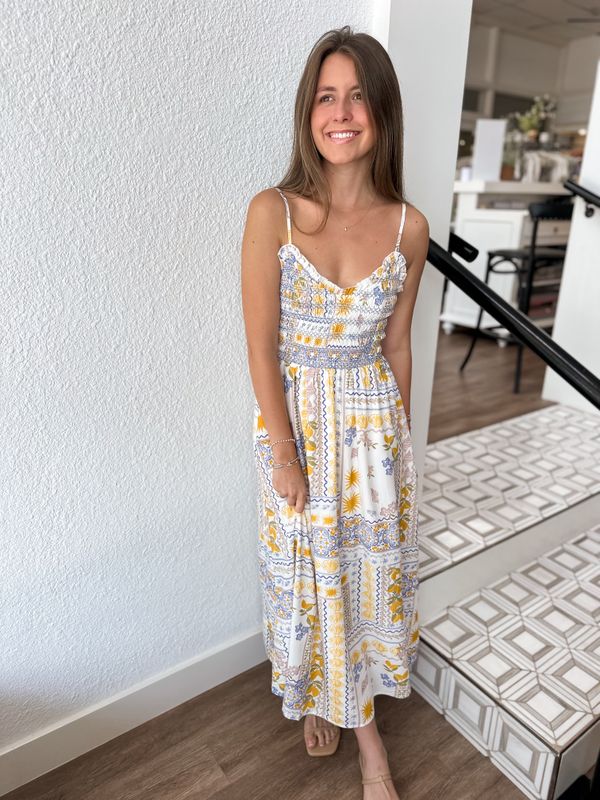 Cynthia Lemon Maxi Dress