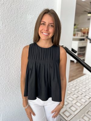 Onyx Pleat Top