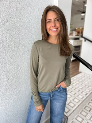 Olive Teddy Tee