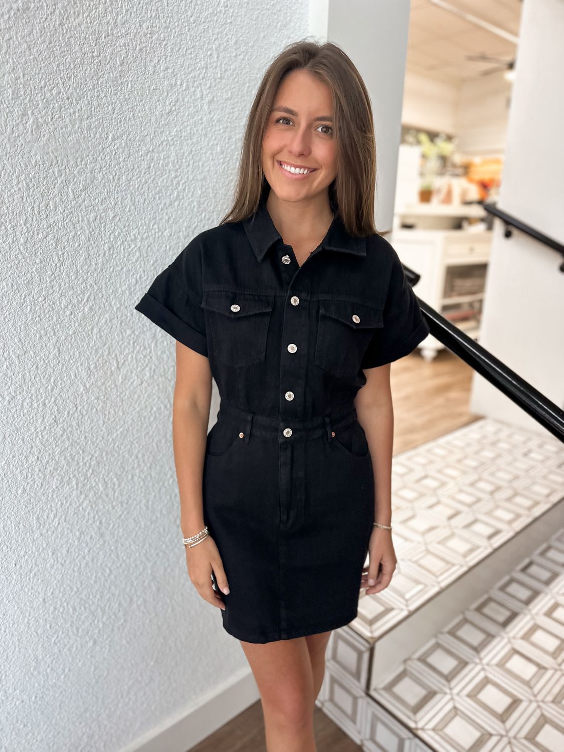 Midnight Utility Mini Dress
