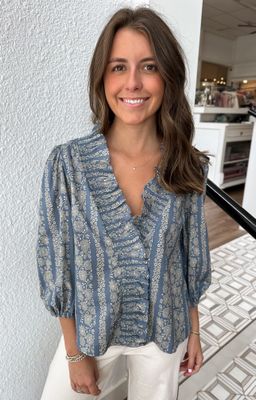 Dusty Blue Sonnet Top