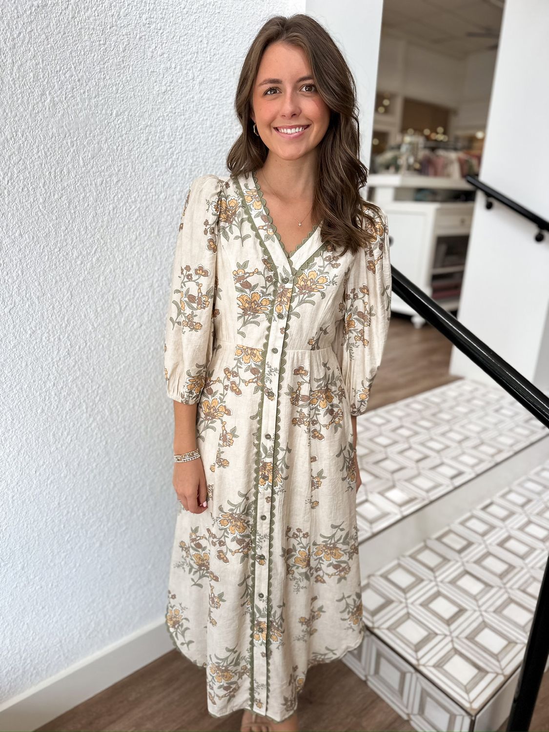 Rhone Floral Midi Dress