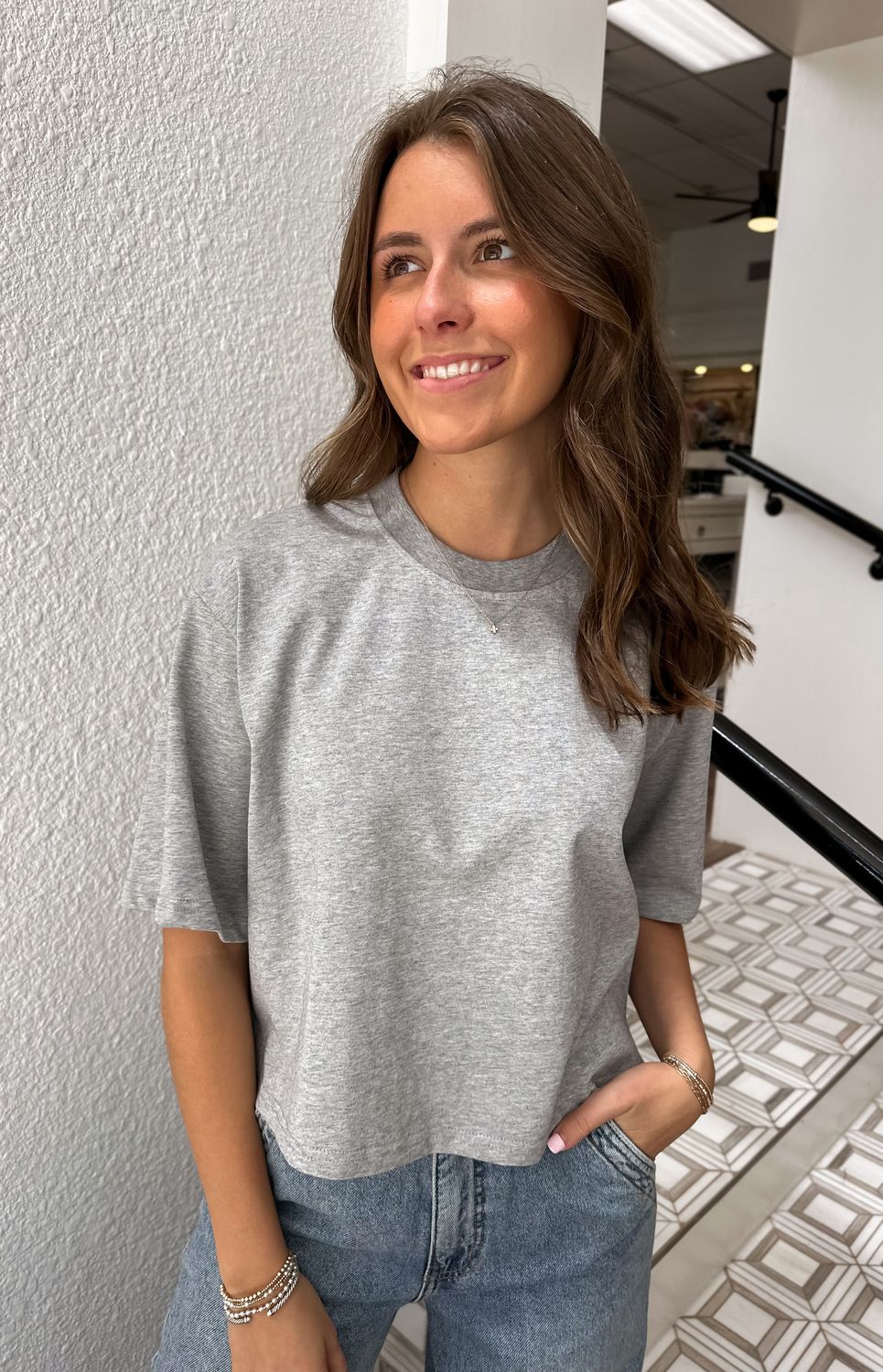 Heather Grey Daphne Top