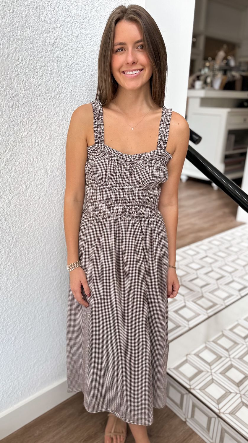 Bristol Gingham Midi Dress