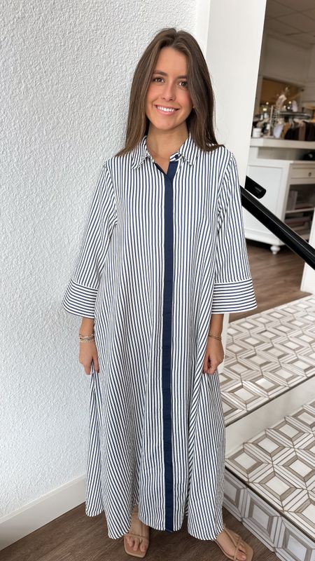 Navy Sinclair Stripe Maxi