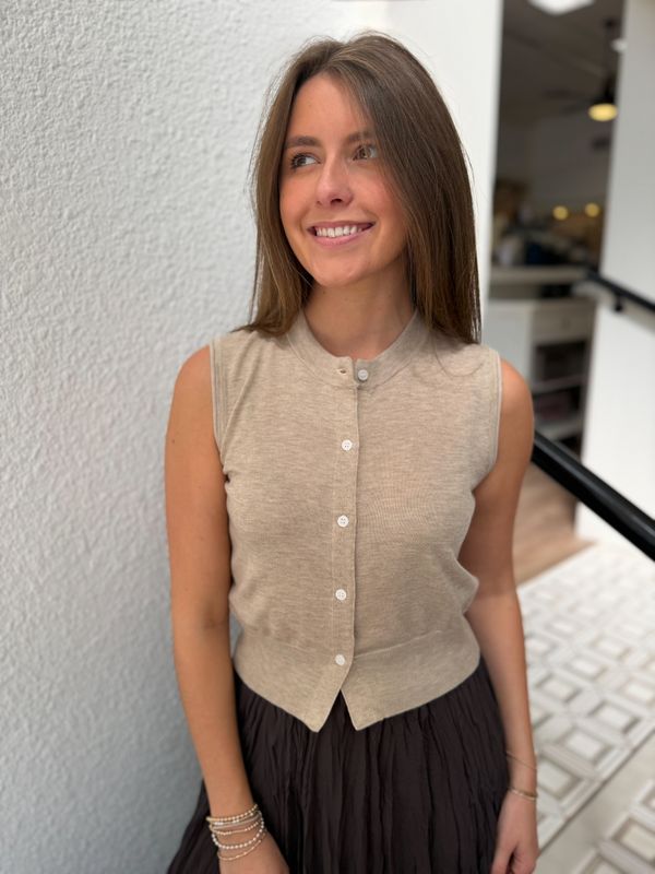 Cobblestone Knit Vest