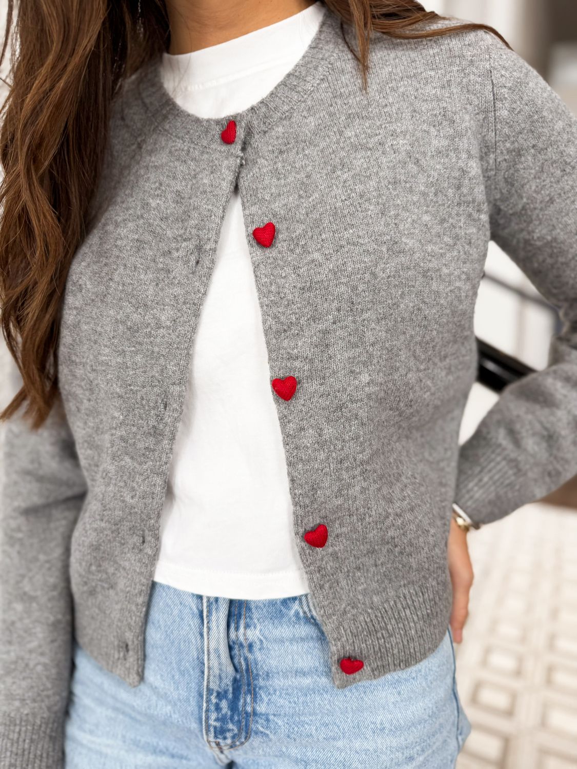 Leighton Heart Button Cardigan