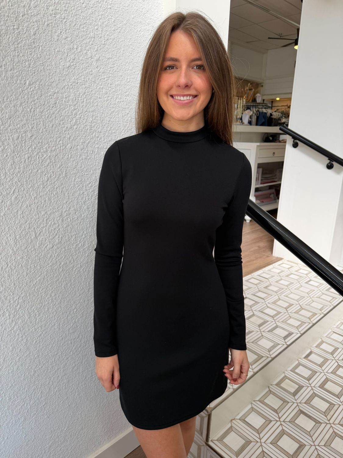 Hustle High Mock Neck Mini Dress