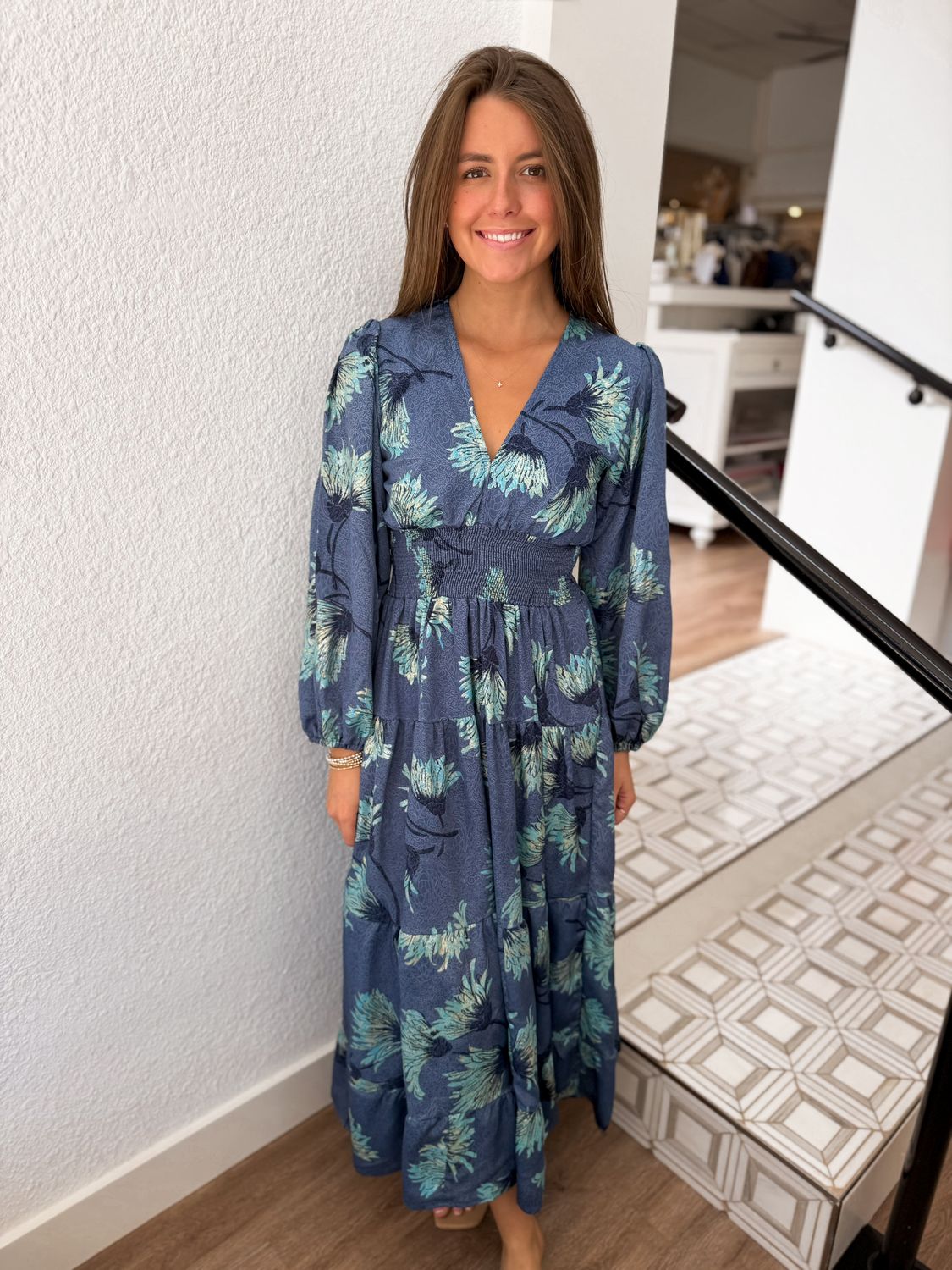 Blue Dahlia Maxi Dress