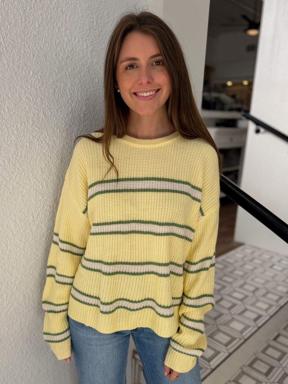 Honeydew Stripe Sweater
