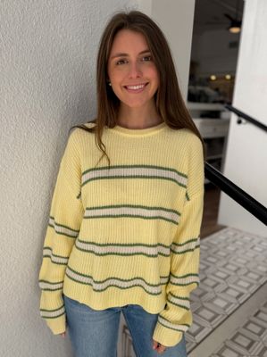 Honeydew Stripe Sweater