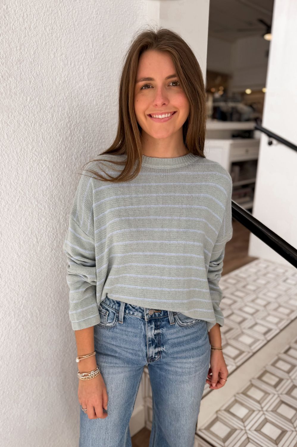 Misty Stripe Sweater