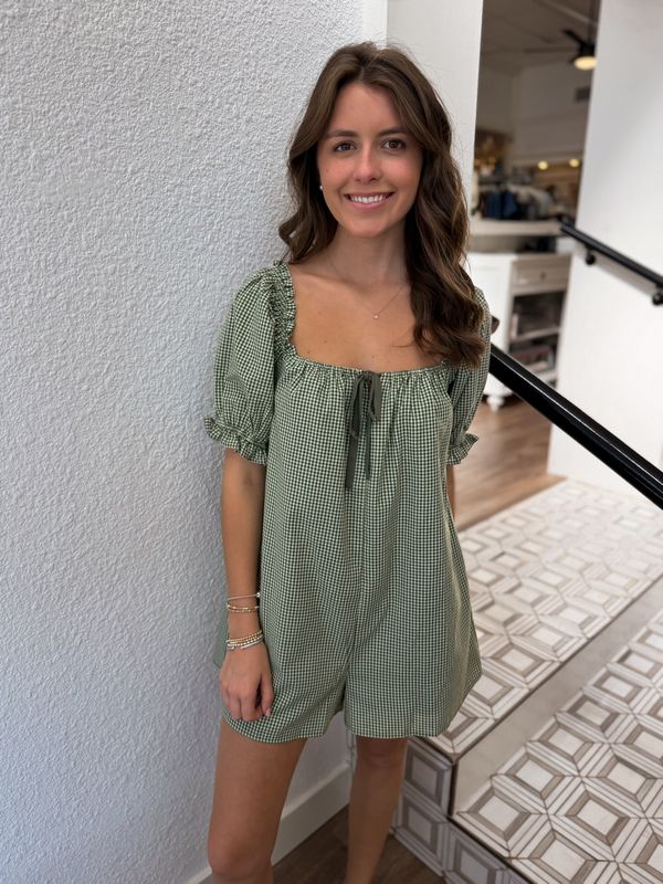 Olive Blake Gingham Romper