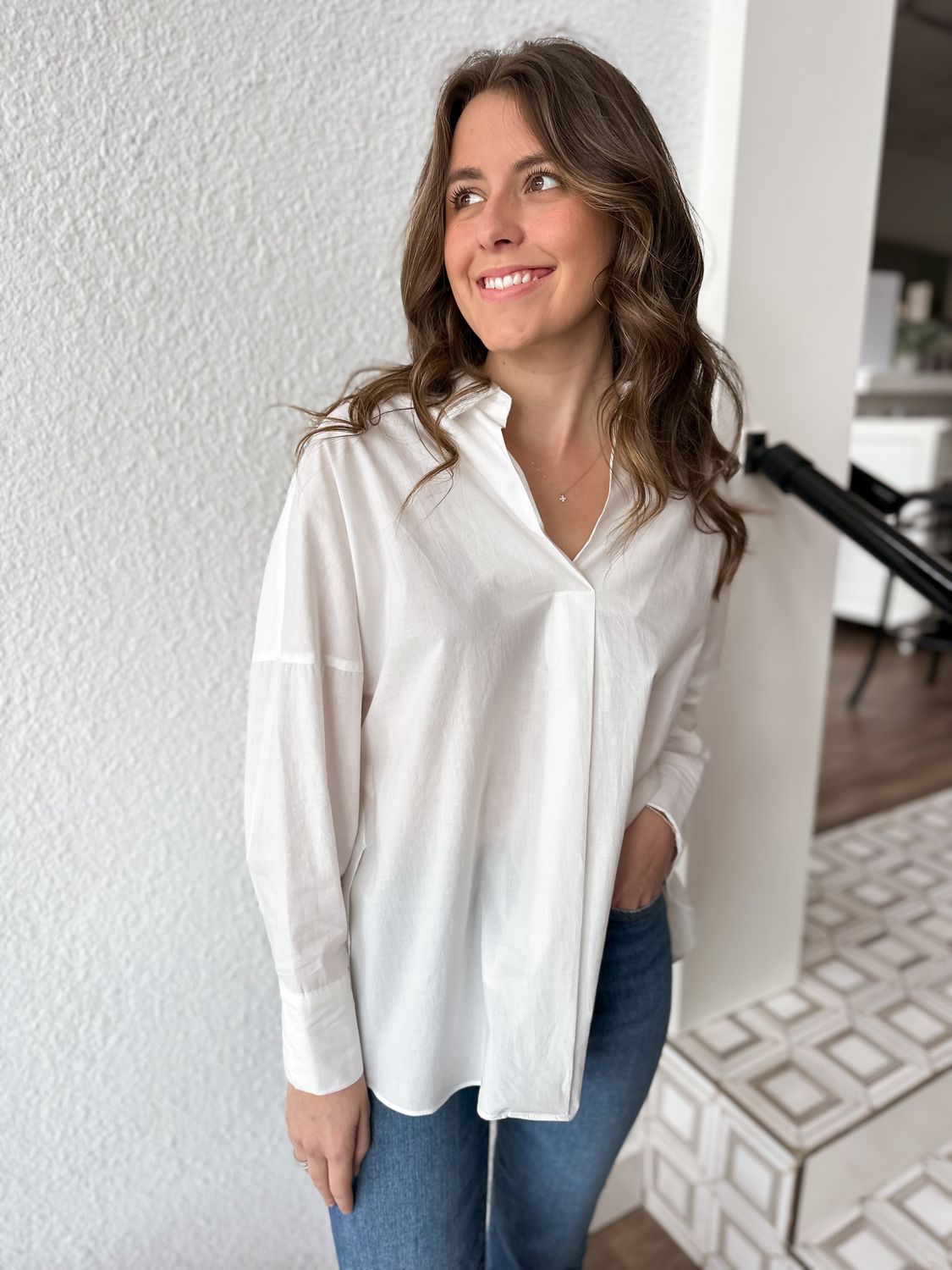 Crisp White Popover Top