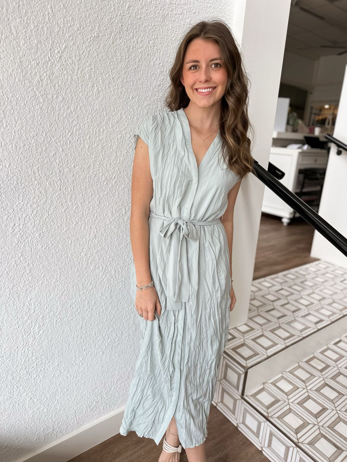 Harbor Mist Midi Dress