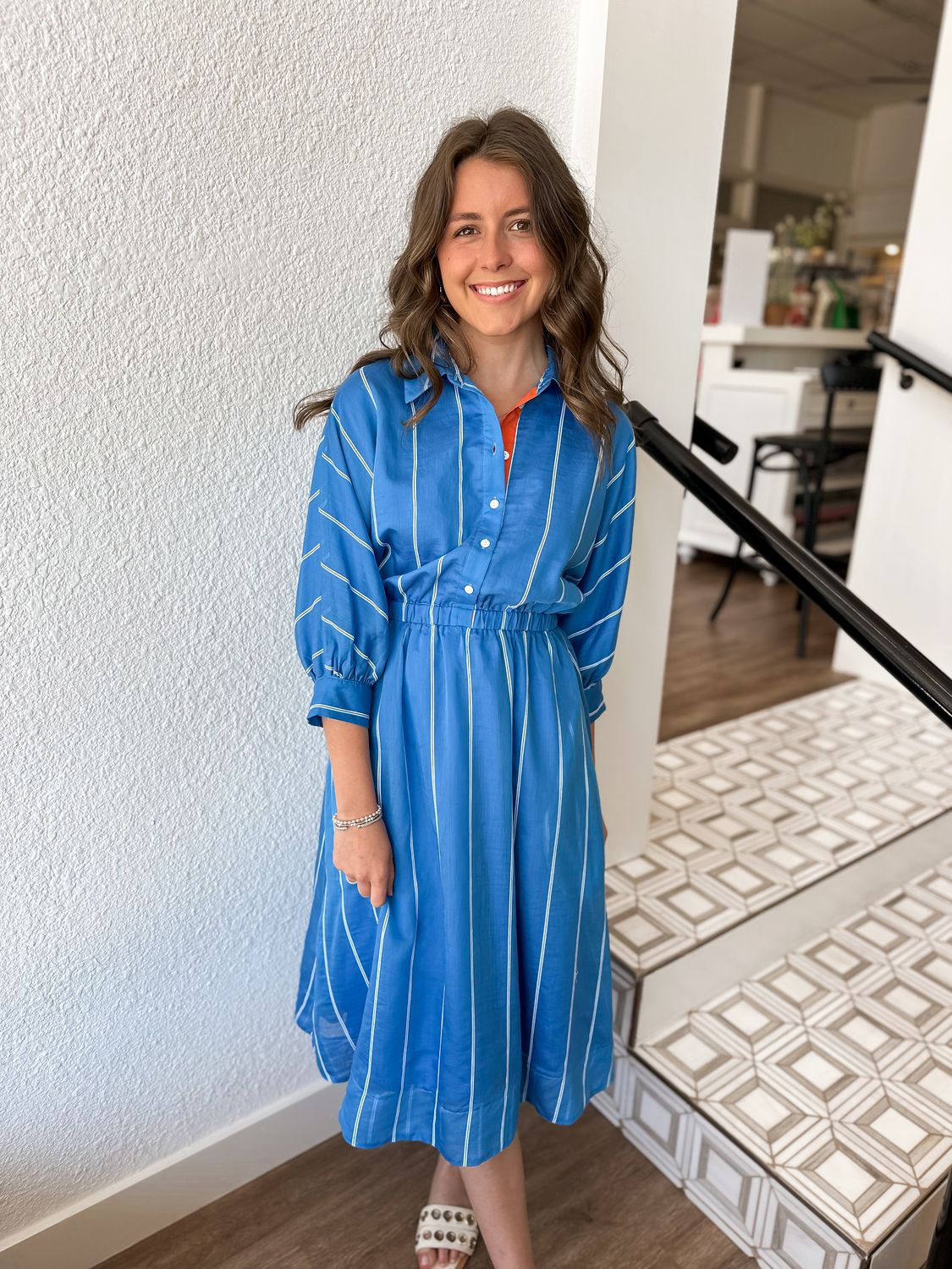 Palmer Stripe Midi Dress