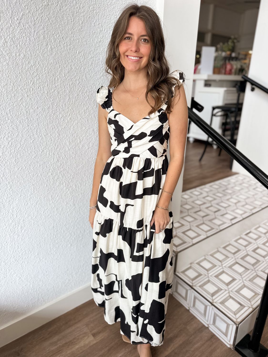 Inkspill Midi Dress