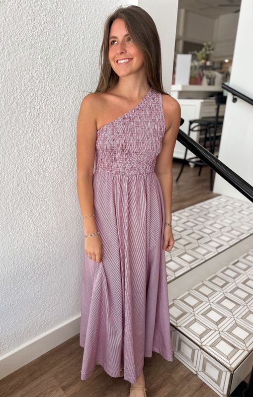 Rouge Stripe Maxi Dress