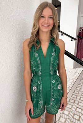 Farrah Halter Romper