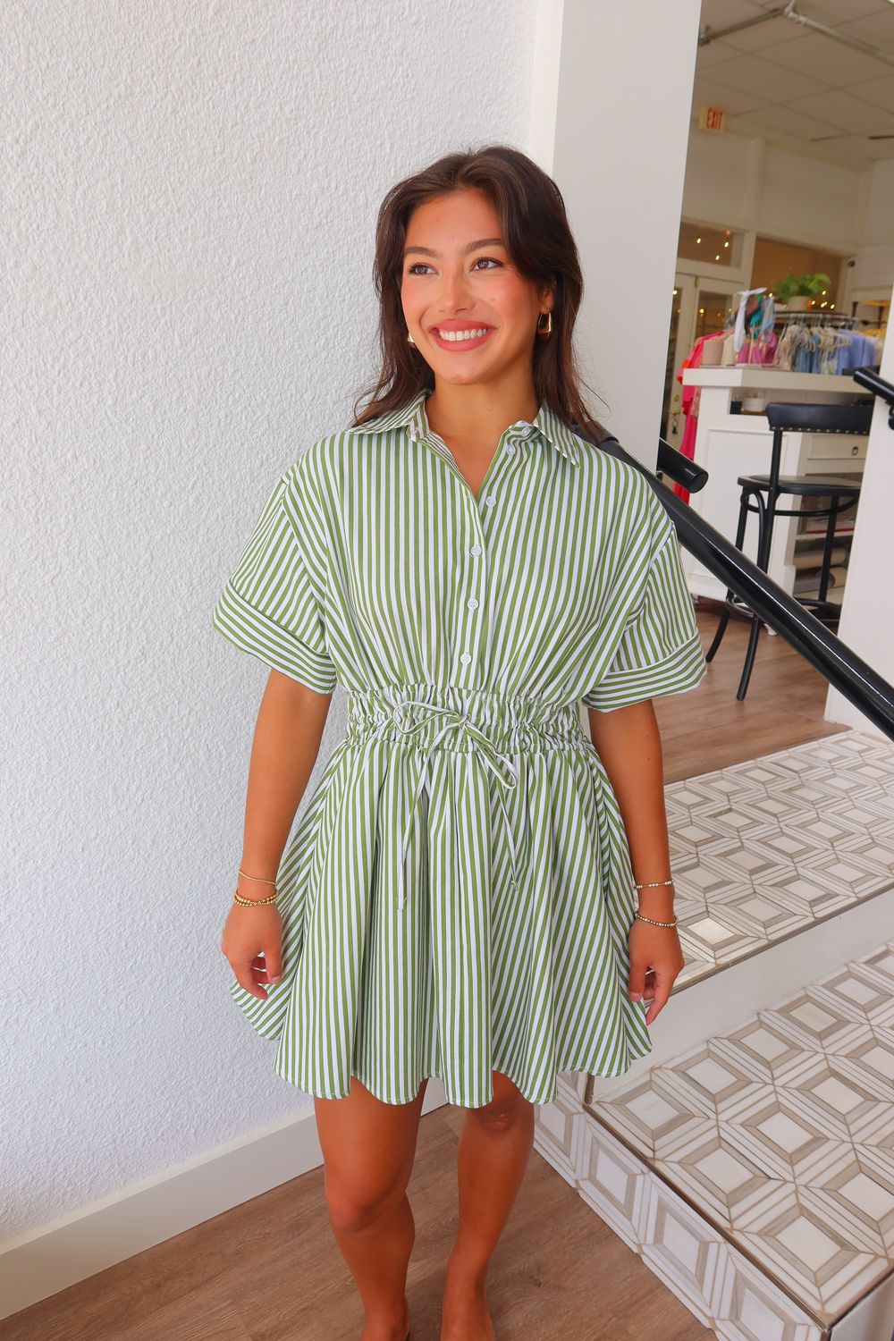 Field Stripe Mini Dress