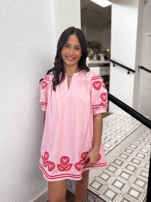 Love Note Embroidered Dress