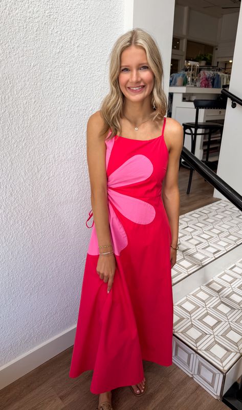 Open Petal Maxi Dress