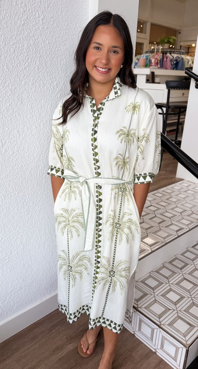Royal Palm Midi Dress