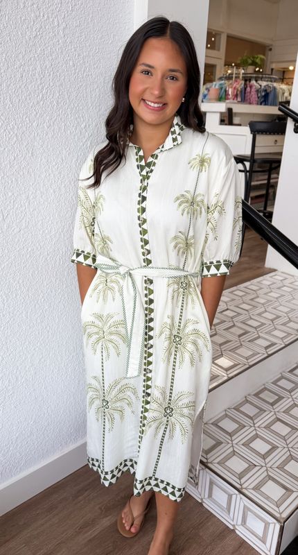 Royal Palm Midi Dress