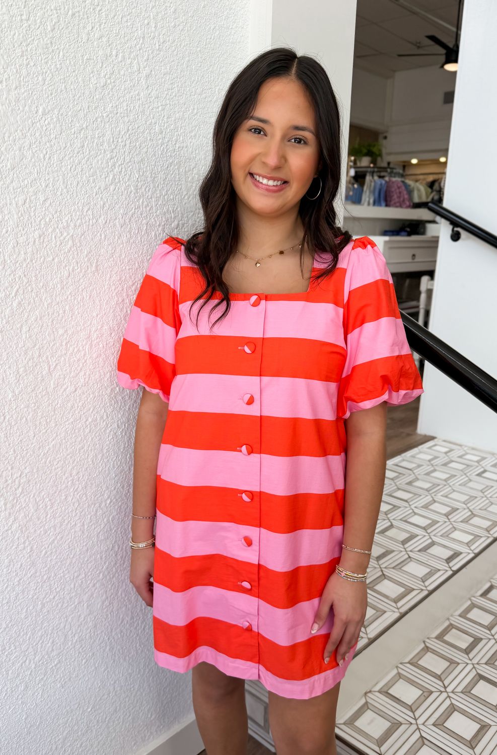 Romy Stripe Mini Dress