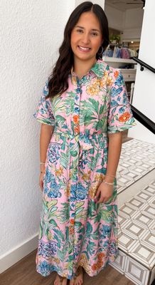 Painterly Floral Maxi Dress