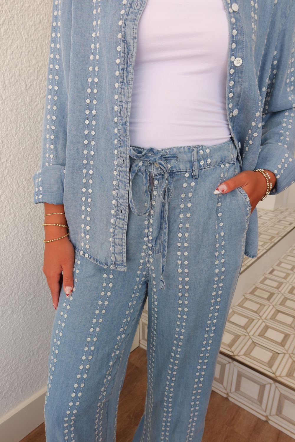 Daisy Stripe Natalia Pant