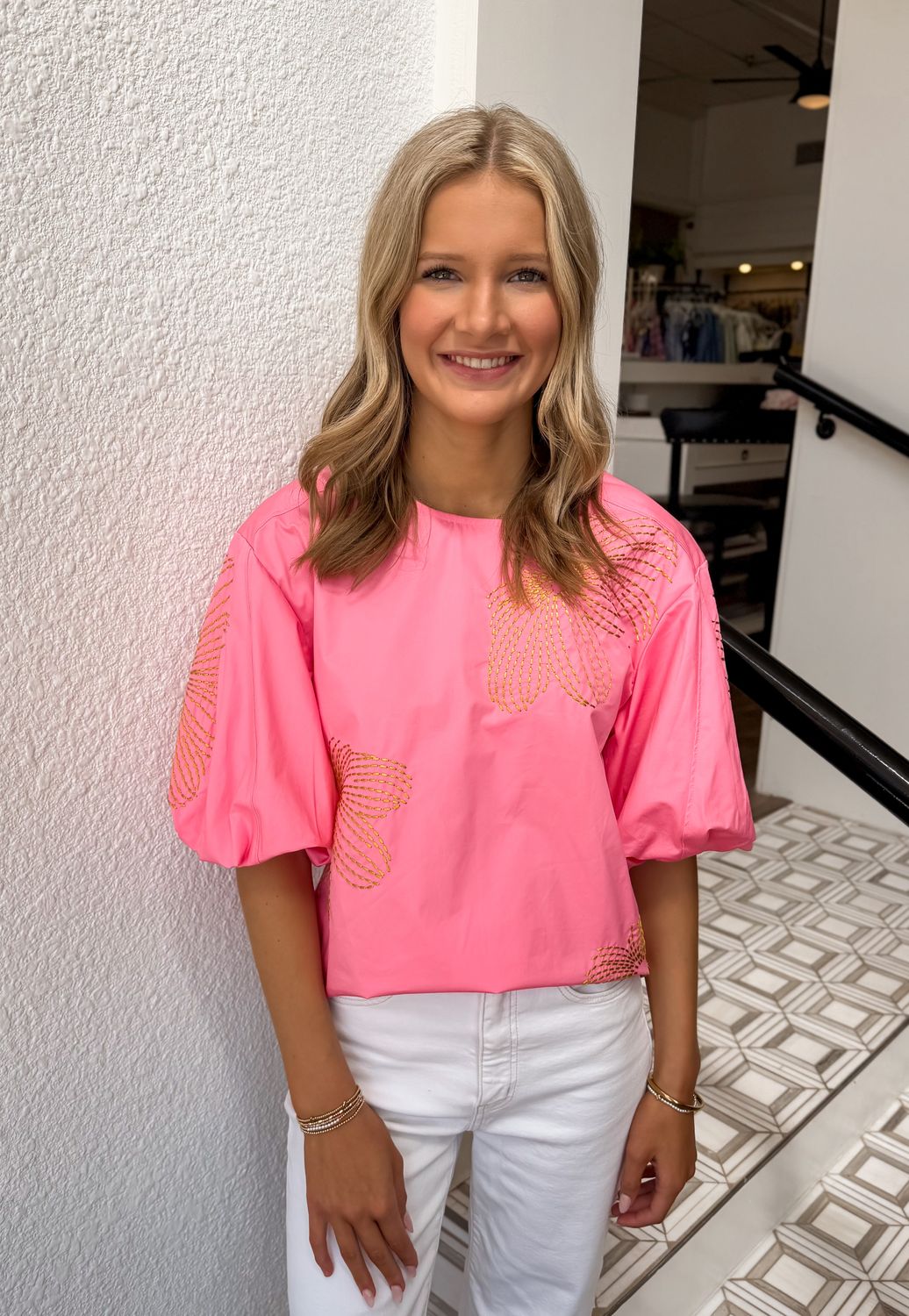 Pink Floral Amee Top